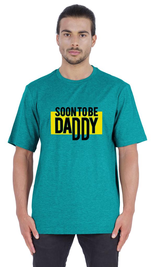 Inkmeso Men's Graphic Printed "Soon To Be Daddy" Pregnancy Announcement Tshirt Crew Neck Tee For Being