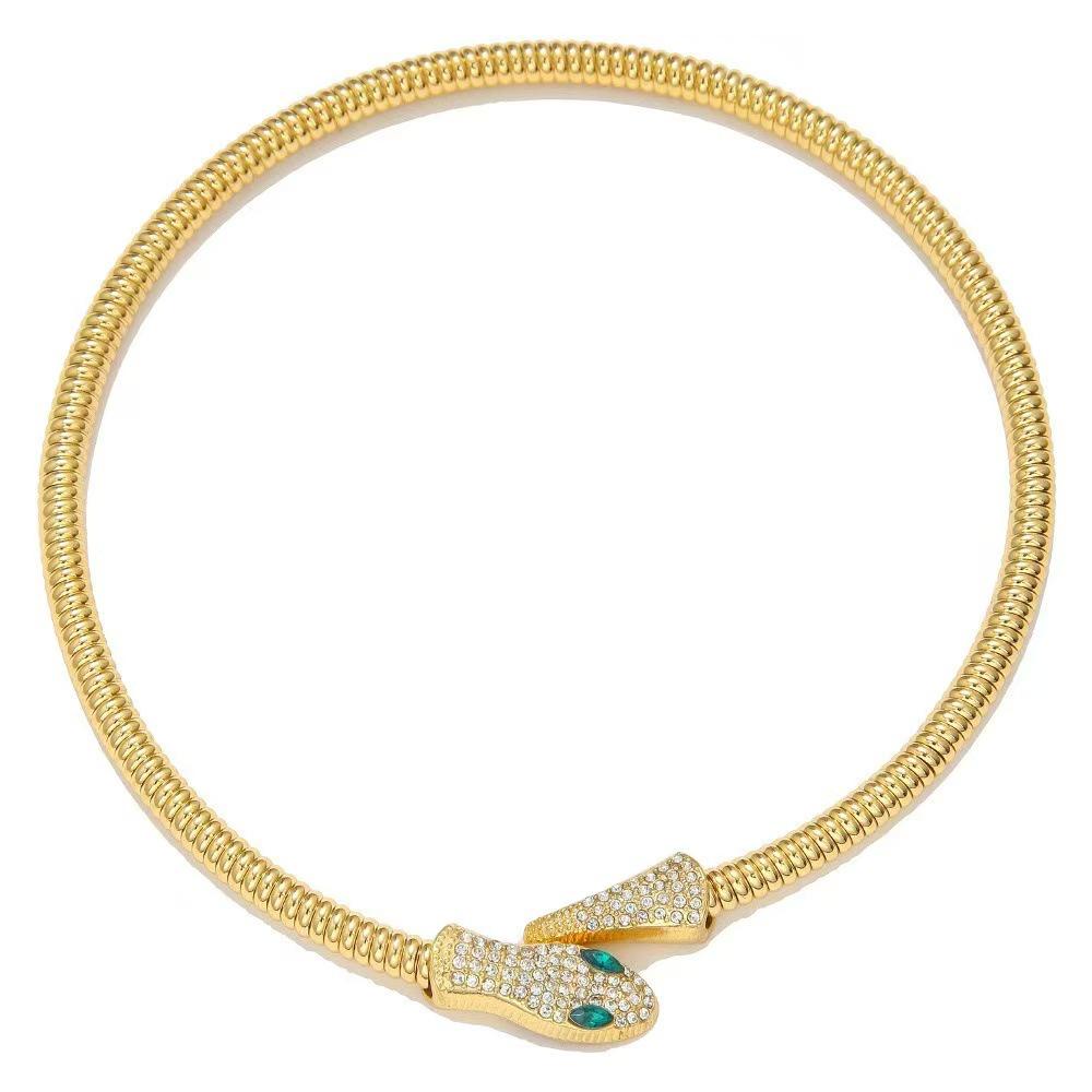 European & American Style Snake-shaped Choker Necklace - Creative Spirit Summer Jewelry for Women