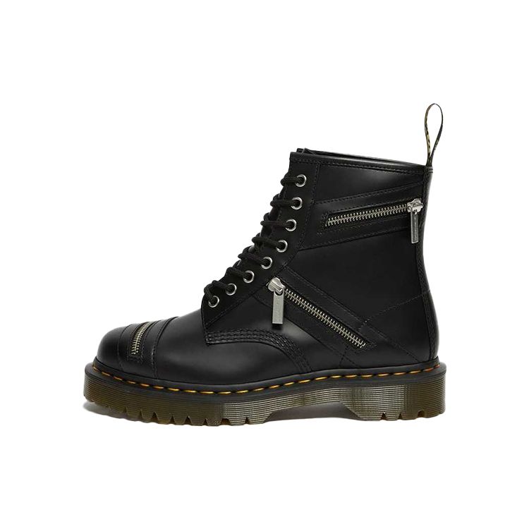 Dr. Martens 1461 Bex Series Leather Glossy Lace-Up Short Ankle Boots Unisex Boots Black 25947001