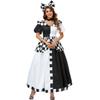 Lolita Alice Fantasy Wonderland cosPAY Black and White Checked Mickey Dress Uniform Halloween Costume