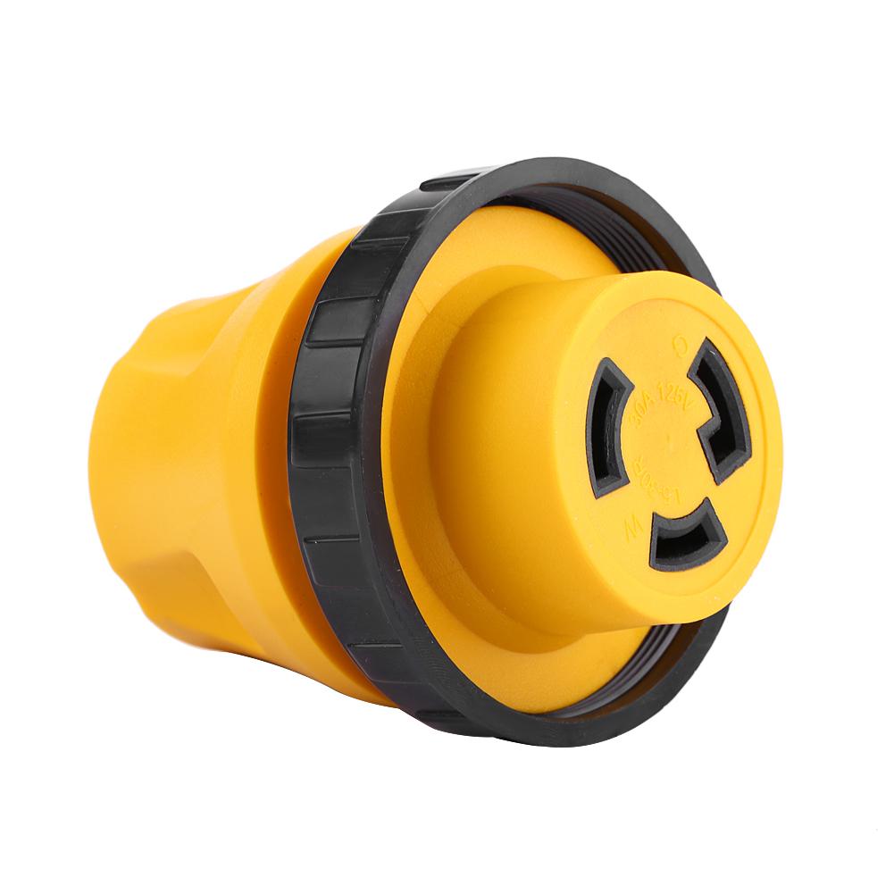 125V RV Power Cord Adapter 15A Male To 30A Female Connector Plug (US Plug)