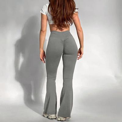 Träningsleggings med hög midja Yoga Fitness Rumplyft Scrunch Rumpa Sport Gymbyxor Dam