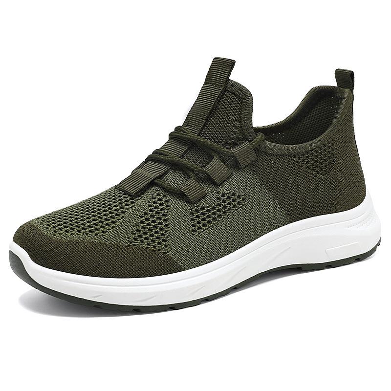 Shoes Women's sports shoes Flying woven breathable mesh shoes Soft sole Comfortable running shoes Versatile color matching single shoes Lightweight w