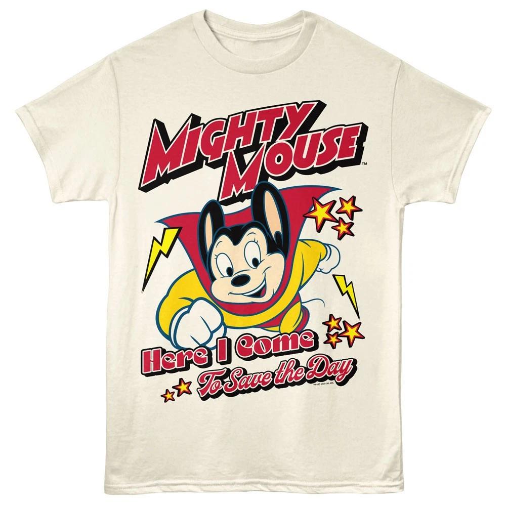 Mighty Mouse Cartoon Here I Come To Save The Day Men s T Shirt 4XL