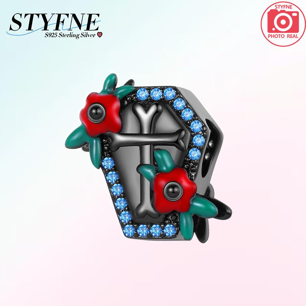 Copper Black Devil Skull Beads Rose Halloween Copper Charms For Original Bracelet Diy Charming Jewelry Gift For Women