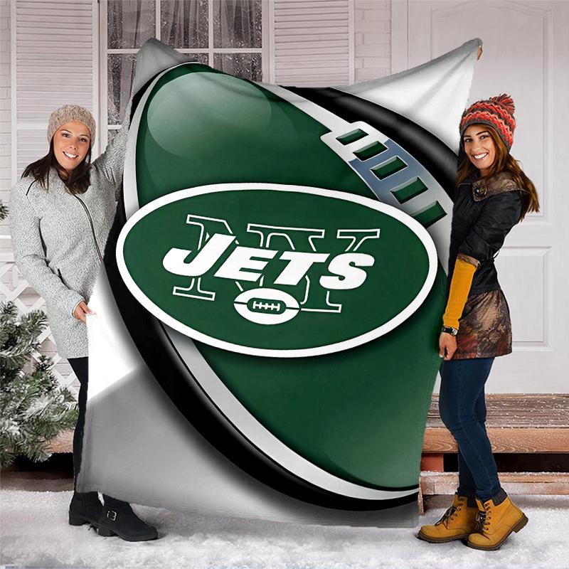 New York Jets logo printed blanket—lightweight,soft,warm;versatile blanket all seasons—perfect as &air-conditioning throw,nap blanket