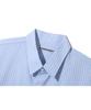 BASEMOMENT Hidden Pocket Striped Crop Half Shirt Sky Blue