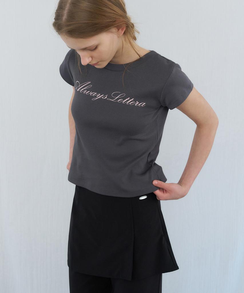 LETTERA Side Slit Skirt Pants