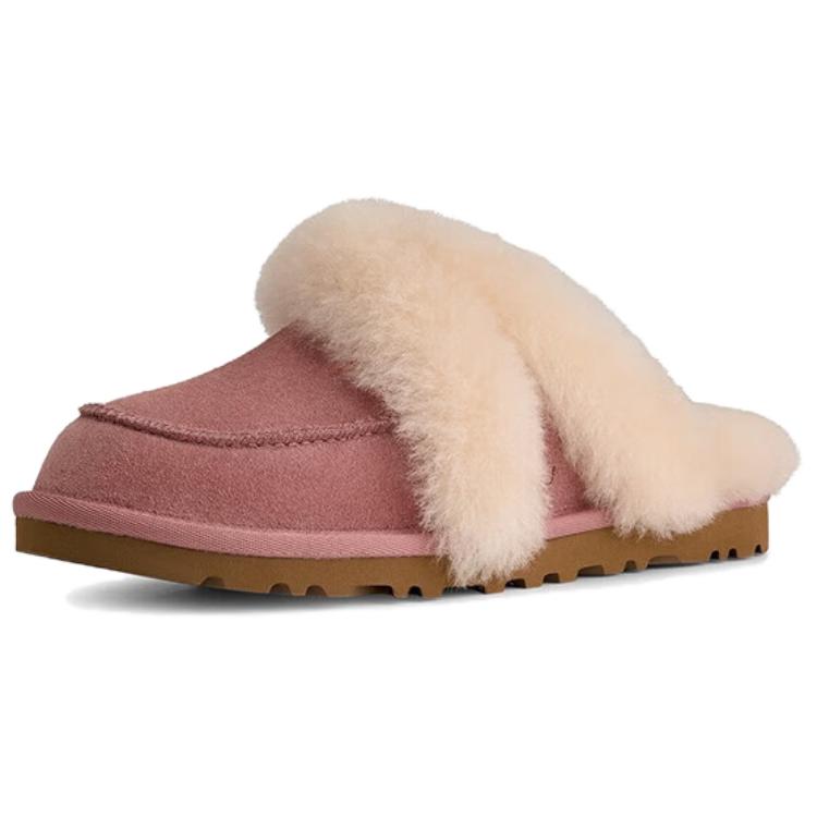 

UGG Loria Fur Casual Series Простые модные шлепанцы с открытым носком Женские тапочки Розовый 1174571-PDW 40