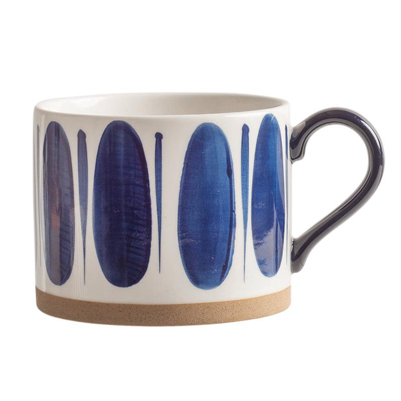 

Hand-painted water cup Japanese retro high-value mug, coarse pottery coffee cup ceramic large capacity, cup gift 401-500ml