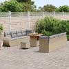 VidaXL Ensemble de canapé de jardin 11 pièces avec coussins beige poly rattan acacia 3361847