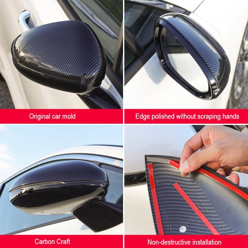 Hivotd Carbon Fiber Rearview Mirror Covers Side Mirror Protector Exterior Decoration Accessories For Kia Optima K5 dl3