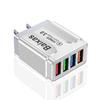 Colorful 4-USB 3A Travel Charger for Phone & Tablet: Multi-Standard (EU/US/UK)