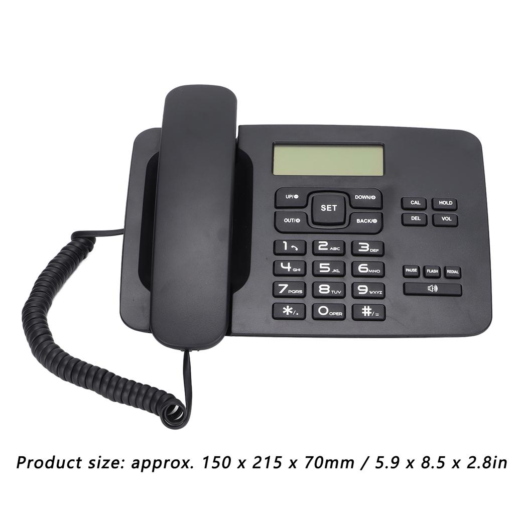 Corded Telephone Caller ID Semi Hands Volume Wired Landline with LCD Display for Home Hotel
