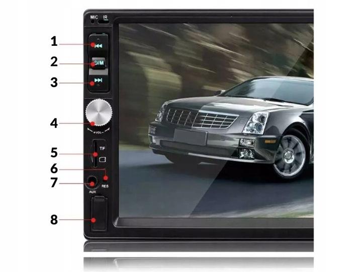 Radio Samochodowe 2Din 7Cali Android Auto Car Play Bt Usb Aux Sd Mikrofon