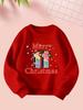 On September 22, 2025, a Festive Sweatshirt for Girls Featuring Creative Christmas Designs, Perfect for Autumn And Winter