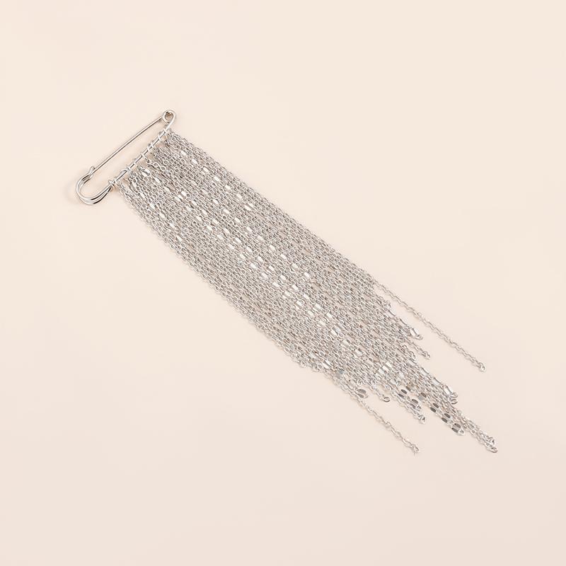 Elegant Pearl Chain Tassel Brooch Fashion Women Clothing Decor Accessories Jewelry Pin Pants Waist Adjust Pins Bag Pendant Gifts