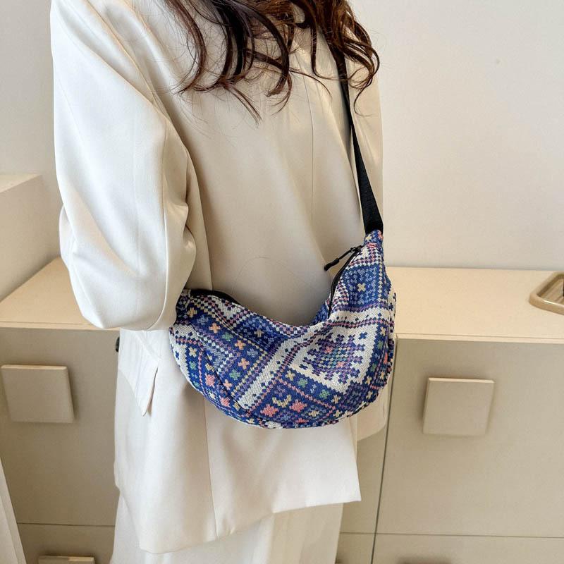 Ethnic Style Large Capacity Dumpling Bag Autumn New Fashion Trend One-shoulder Crossbody Bag Vacation Style Niche Women's Bag