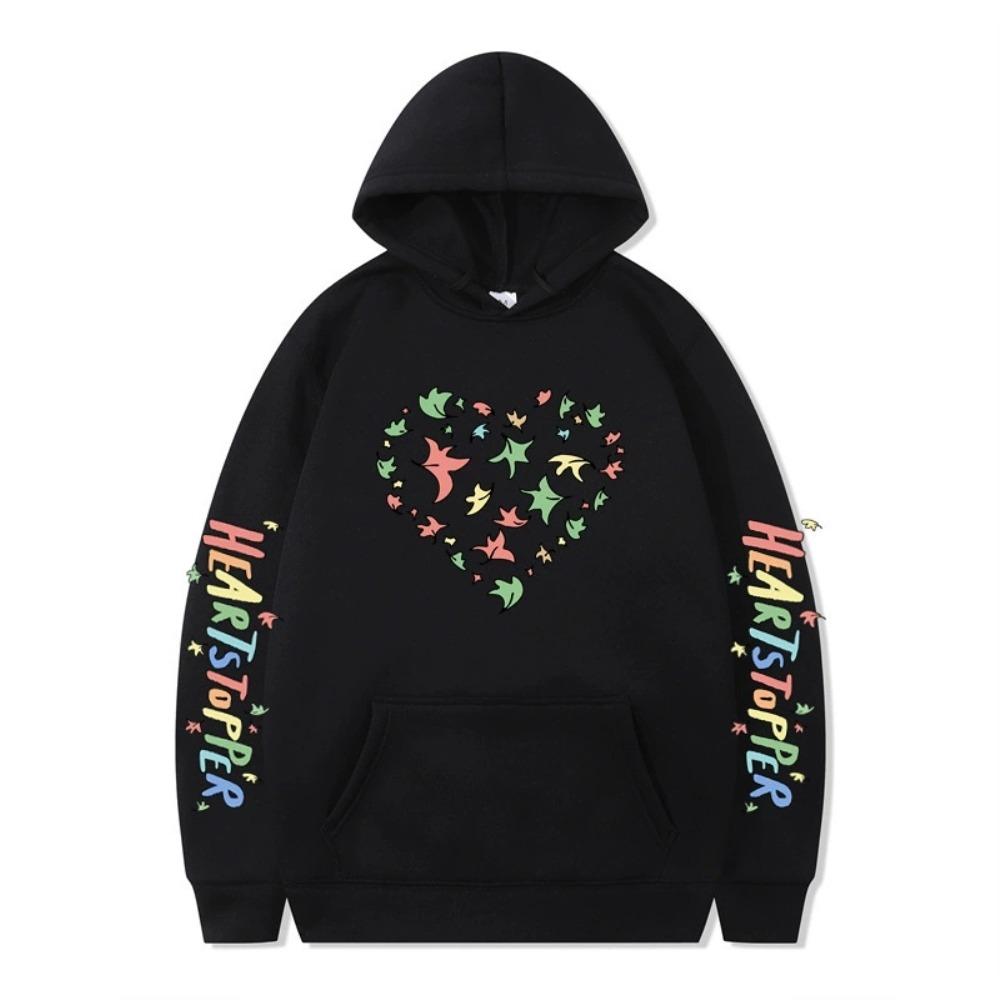 Mens Womens Hoodie Heartstopper Hoodies Streetwear Harajuku Casual Printed Hooded Pullover Sweatshirts XS