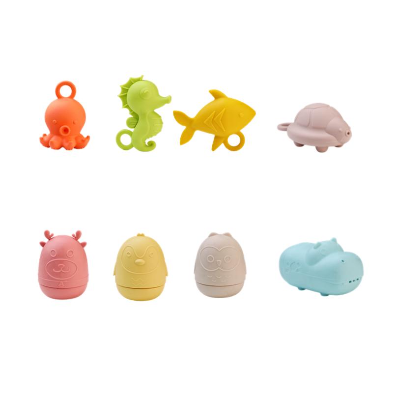 Baby Bath Toys Animal Cute Shape Toddler Water Toys Swim Bathroom Baby Silicone Sprinkler Bathtub Animal Toy Infant Kids Boys