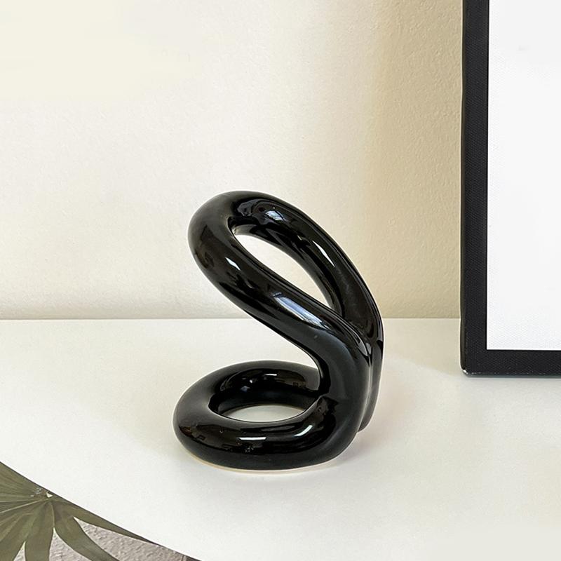 

1 шт. Організатор для макіяжу INS, мультитримач для ванної кімнати, керамічний тримач для зубних щіток, мінімалістичний, 10 x 7,2 x 9 см чорний