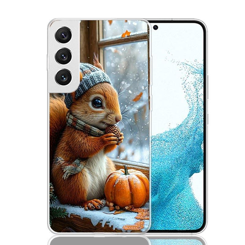 Animal Squirrel Phone Case For Samsung Galaxy S26 Ultra S23 S24 S25 Edge S20 FE S21 S22 Plus Soft Print Shell Cover Fundas Galax