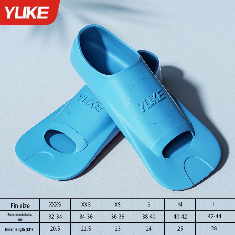 Unisex Short Silicone Swim Fins for Freestyle & Breaststroke - Lightweight Adult & Kids Diving Training Gear Triple Extra Small