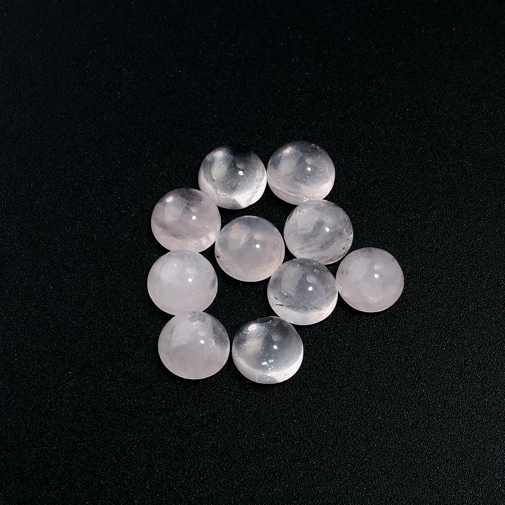 5/10pcs Natural Stone Cabochon Beads Powder Crystal Round Flatback Cabochon Cameo For Jewelry Making DIY Rings Necklace Supplies
