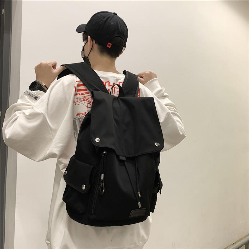 Schoolbag casual simple backpack men, fashion trend backpack outdoor travel lightweight trendy brand computer college student schoolbag