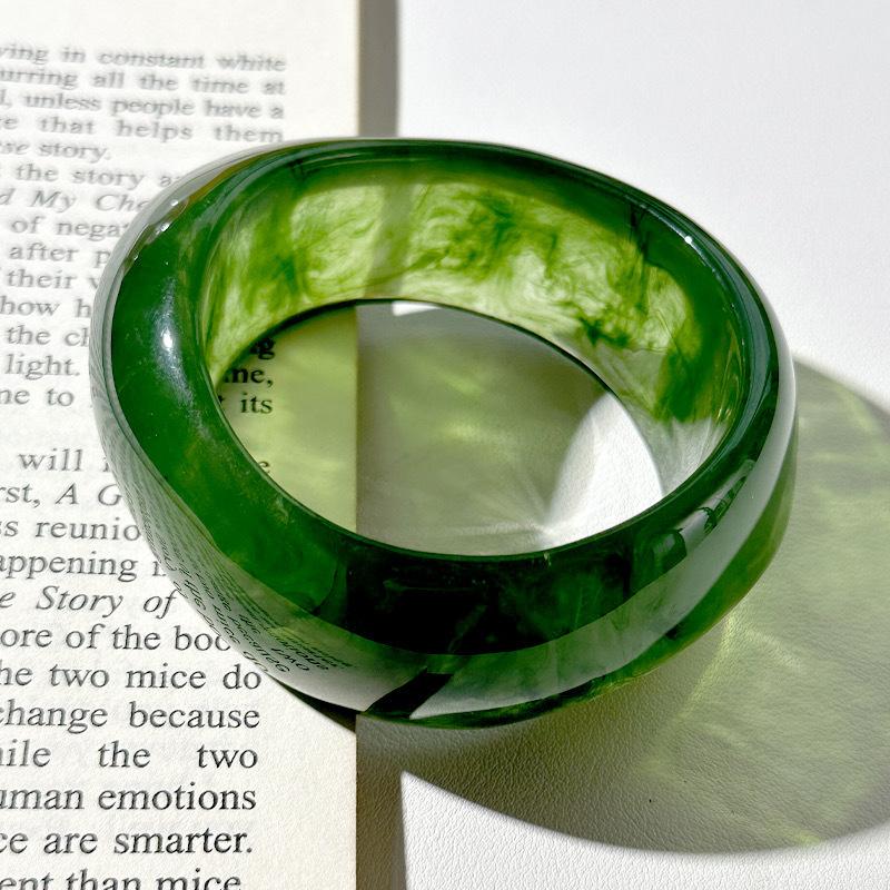 Boho Irregular Acrylic Resin Chunky Bangles for Women On Hand Goth Geometric Charm Bracelets Couple Jewelry Gift
