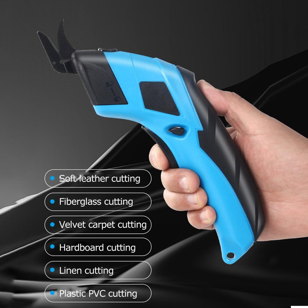Electric Cutting Scissors Cordless USB Rechargeable Fabric Shears 85° Angle For Cardboard Leather Craft Handheld Rechargeable Electric Scissors