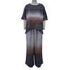 Summer Plus Size 2 Piece Sets for Women Crew Neck Short Sleeve Top Wide Leg Pants Set Casual Loose Lounge Outfits