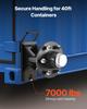VEVOR Versandcontainer Räder 6-Loch Räder Kit, Heavy Duty Versandcontainer Achse mit Ratsche Zurrgurt - Bewegt 6 m-12 m, Sicherer Transport für Dock