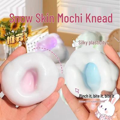 Xiaohongshu-Style Ice Skin Mochi Stress Relief Squeeze Toy