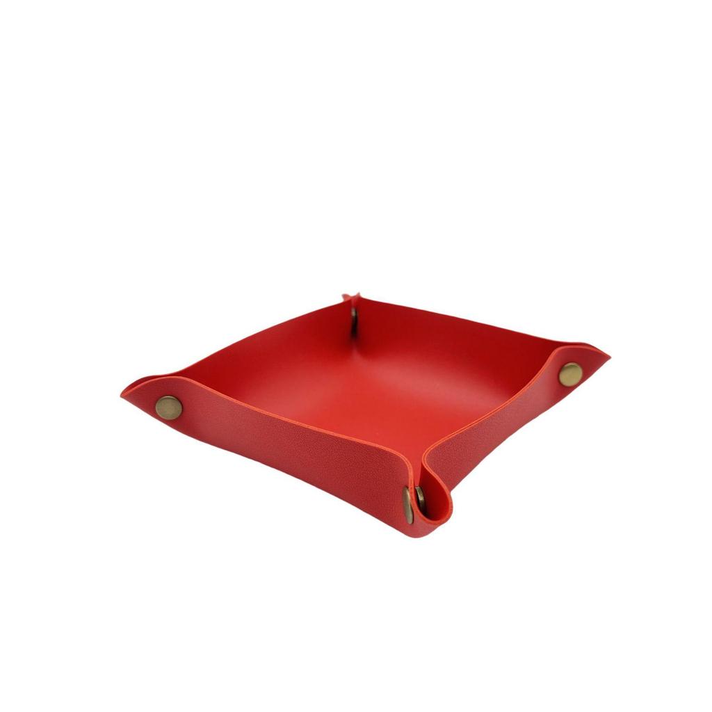 Nordic PU Leather Desktop Tray for Jewelry, Cosmetics, & Keys