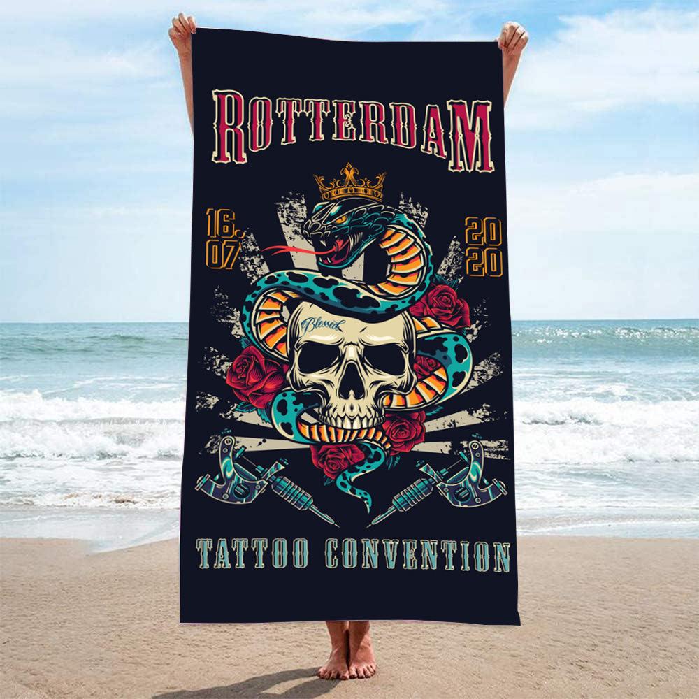 Customizable Large Microfiber Surfing and Beach Towel - Absorbent and Quick-Dry for Adults