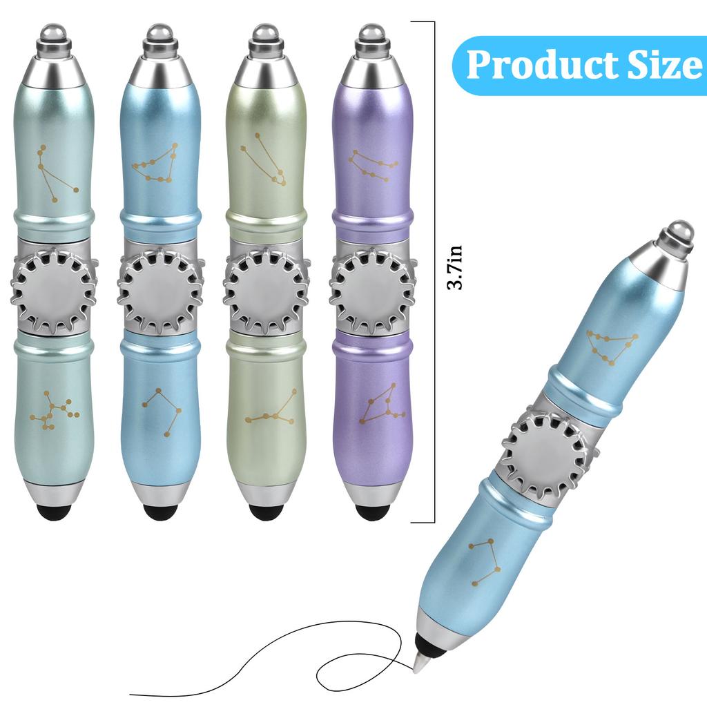4Pcs Fidget Pen Multi-Function Spinning Pen Stress Reducer Pens For Spinning
