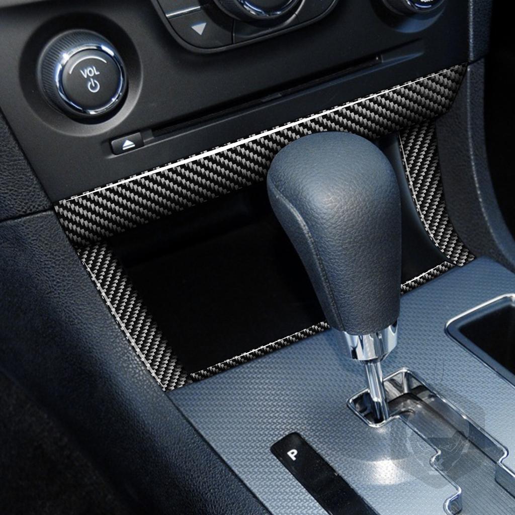 BII1 For Dodge Charger 2015-2023 Carbon Fiber Centre gearshift storage box Panel strip Car Accessories Interior Decorative Stickers