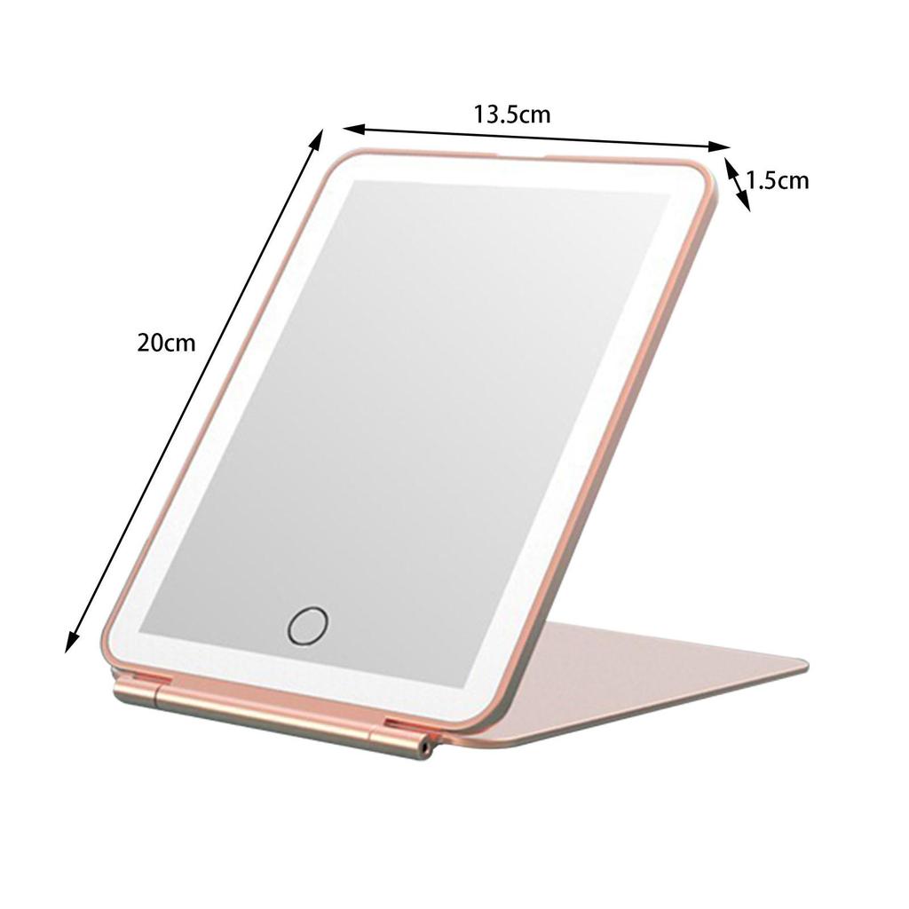 LED Foldable Travel Makeup Mirror Thin Portable Tabletop Cosmetic Mirror