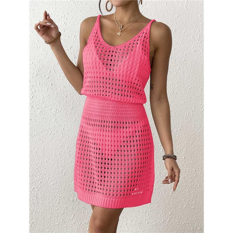 Nuova Gonna Lunga da Donna Vita Svuotata Gonna con Bretelle Vestito Sexy Gonna Casual per Vacanze al Mare