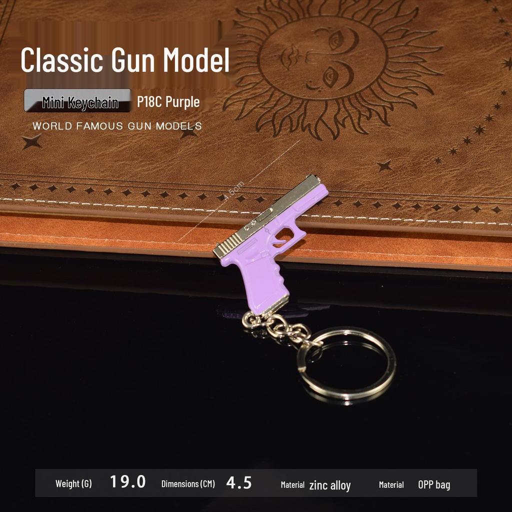 PUBG Mini P18C Lila Legierung Schlüsselanhänger Modell Ornament