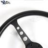15inch Black PU Steering Wheel 380MM Vintage Sports Car PU Steering Wheel