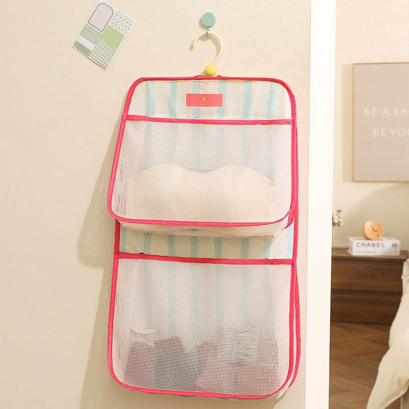 Hanging Mesh Underwear Storage Organizer Large Capacity Smooth Pouch for Closet Bedroom Socks Bra Organization