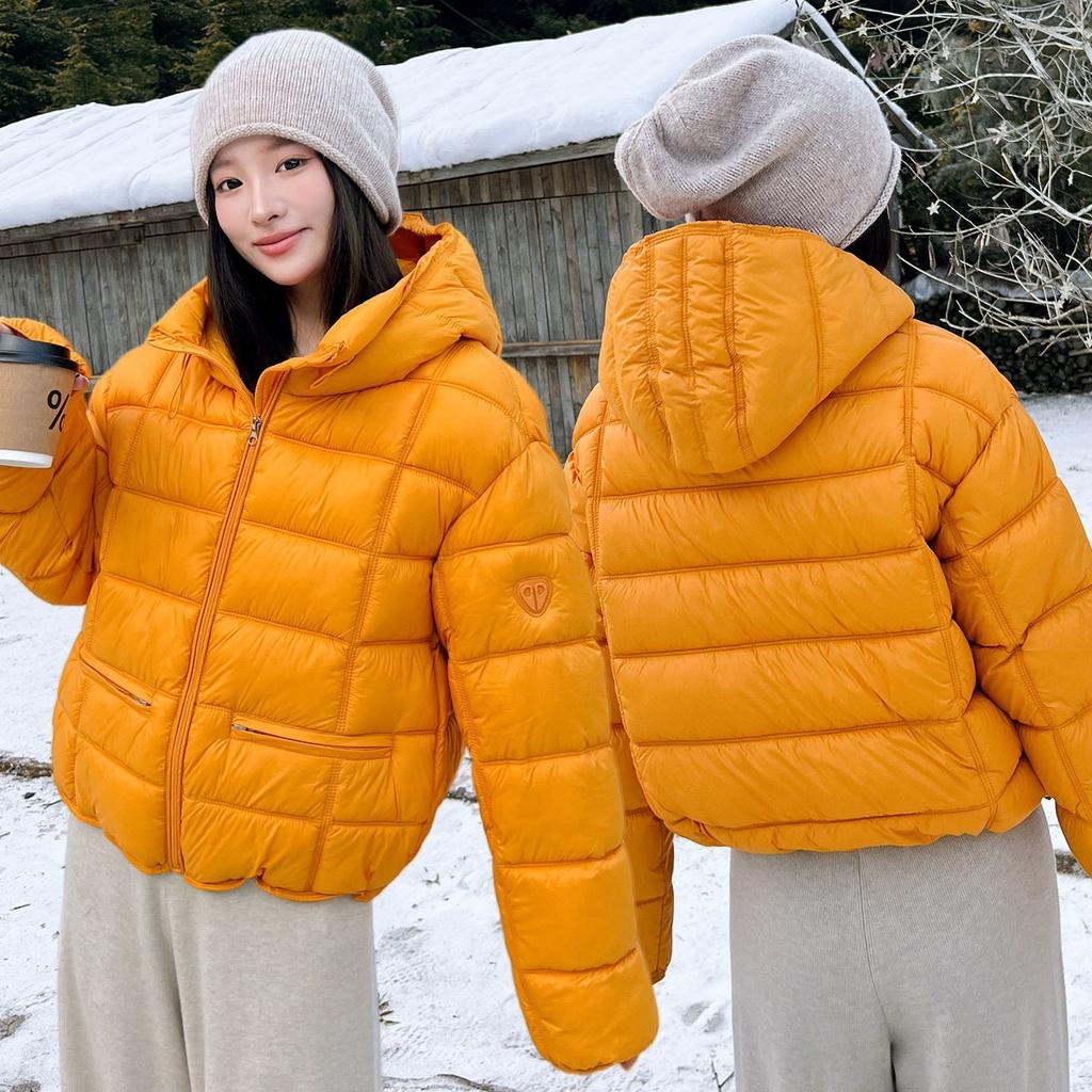 Hooded small ribs down cotton clothes women's short winter fashion armband warm loose bread clothes tide
