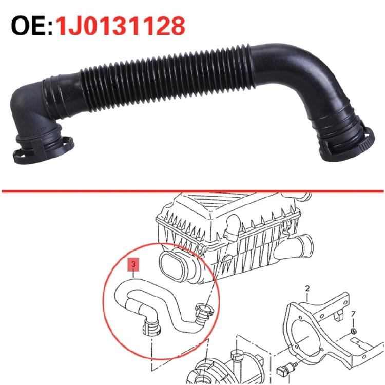 Secondary Air Systems Intake Hose High Temperature Resistant For Golf 5 MK6 B6 B5 1J0131128 Enhancing Car Performances