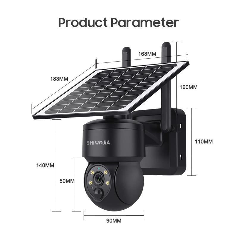 Telecamera di Sorveglianza Solare 4G Wireless da 3MP con Visione Notturna HD e Monitoraggio Remoto Esterno a Basso Consumo