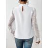 Fall Winter Women's Half Turtleneck Patchwork Wavy Chiffon Long Sleeve Top, European American Style Crossborder Women's Clothing