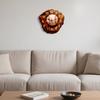 Baseball Glove Wall Clock, Wood Printing, Silent Hands, Uses AA Batteries (Not Included), Brown Leather Design, Living Room, Bedroom, Decor