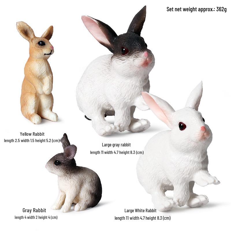 Animal Model Ranch Set: Chicken, Dog, Cow, Sheep, Horse Miniature Toy Scene