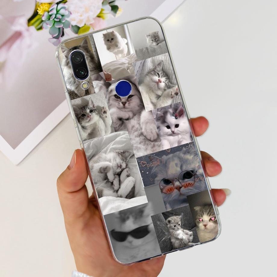 For Xiaomi Redmi Note 7 7Pro 6 Pro 5 Pro Phone Case Clear Soft TPU Silicone Back Cover Cool Cartoon Girly Fashion Bumper Capa